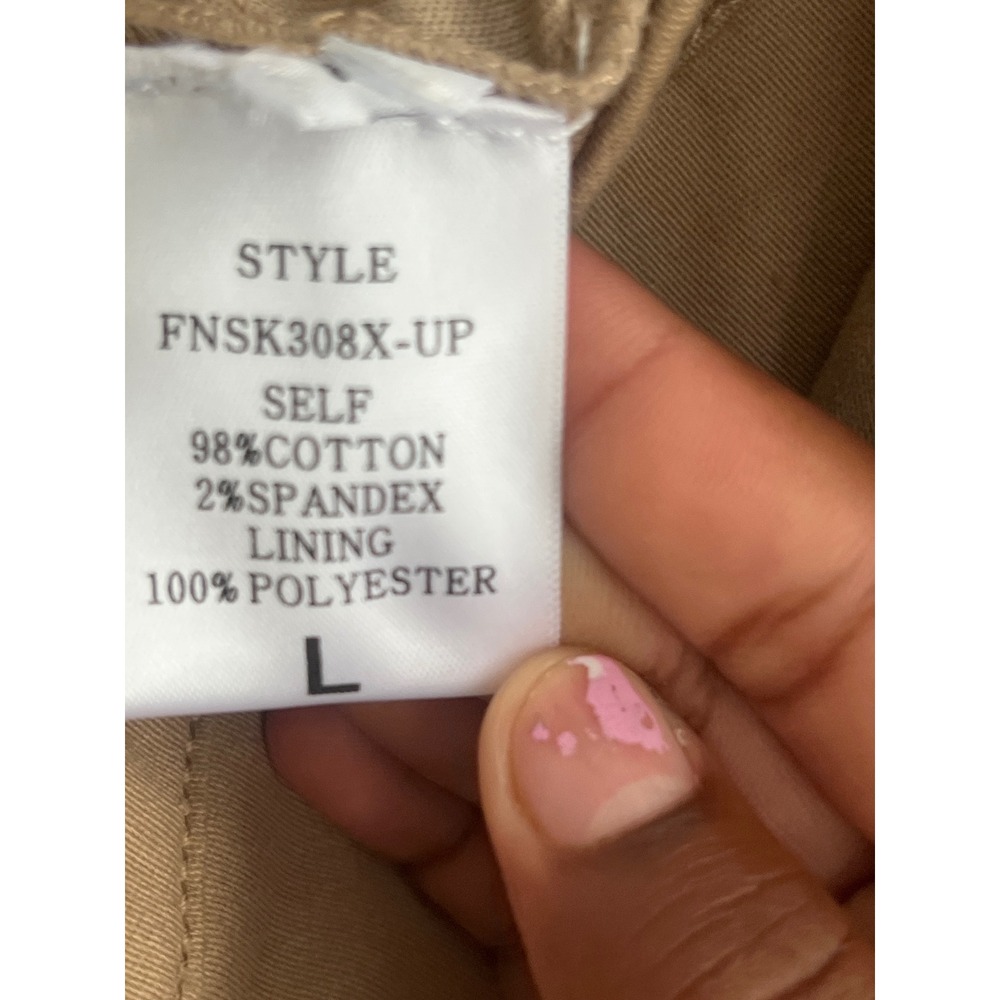 Tan Pleated Mini Skirt Low Rise Preppy Box Pleat Twill Skater Skirt Camel - Picture 3 of 4